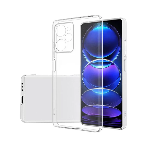 Xiaomi Poco X5 Pro Kılıf Şeffaf Silikon Hibrit Case Kapak