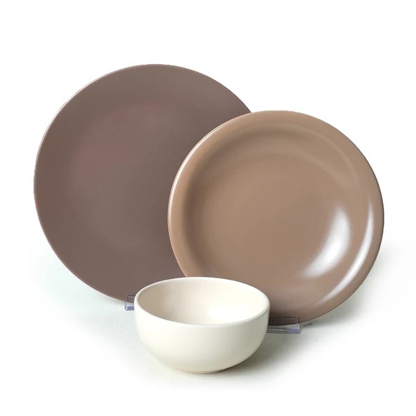 Keramika Brown Mix Yemek Takımı 18 Parça 6 Kişilik 950-958-977 - 7