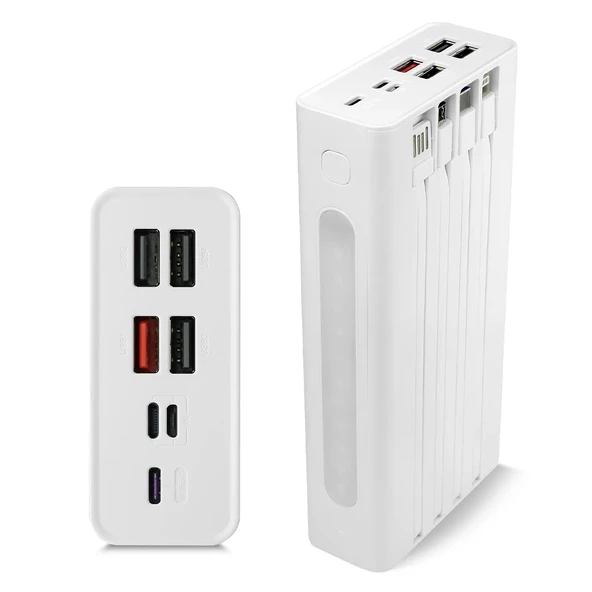 POWERWAY QC30S 30000 MAH DİJİTAL GÖSTERGELİ KENDİNDEN KABLOLU POWERBANK - 3