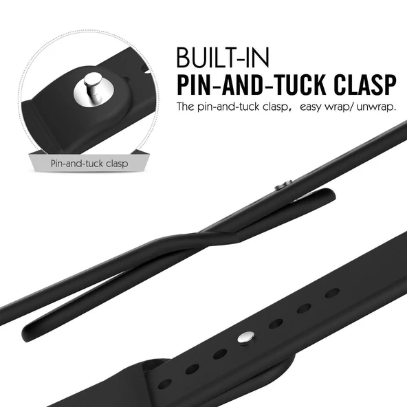 Apple Watch Series 9 41 MM Fileli Kordon Siyah-Sarı - Resim 4