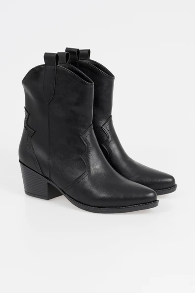 Kadın Kısa Topuklu Kovboy Bot Süet Bilek Boy Cowgirl Bot - 11