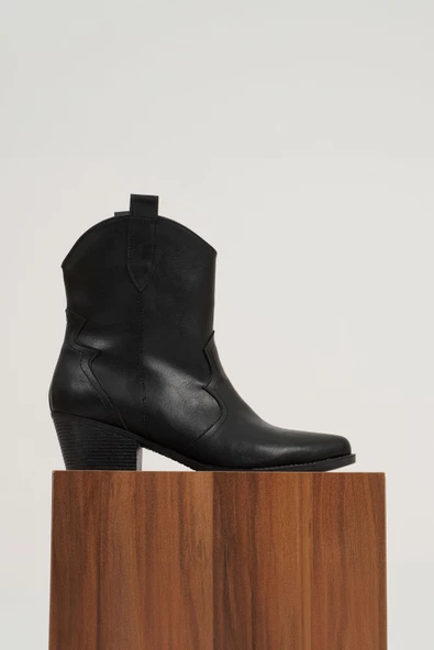 Kadın Kısa Topuklu Kovboy Bot Süet Bilek Boy Cowgirl Bot - 10