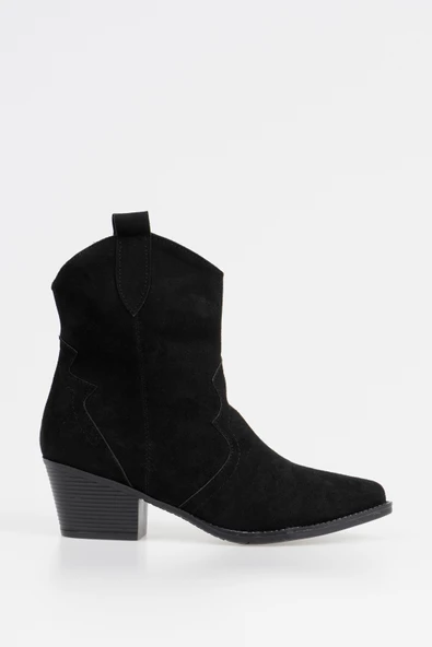 Kadın Kısa Topuklu Kovboy Bot Süet Bilek Boy Cowgirl Bot - 8