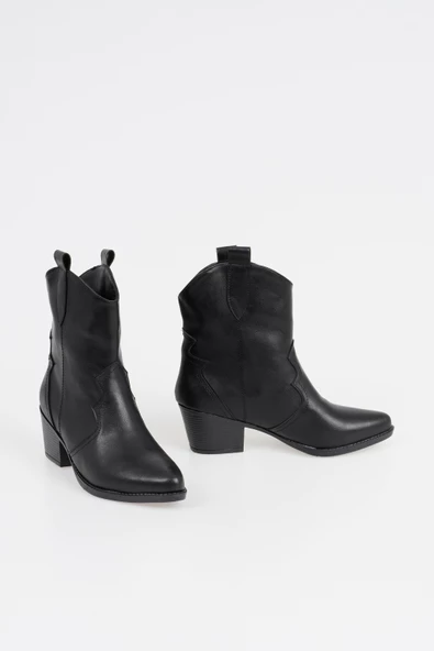 Kadın Kısa Topuklu Kovboy Bot Süet Bilek Boy Cowgirl Bot - 12