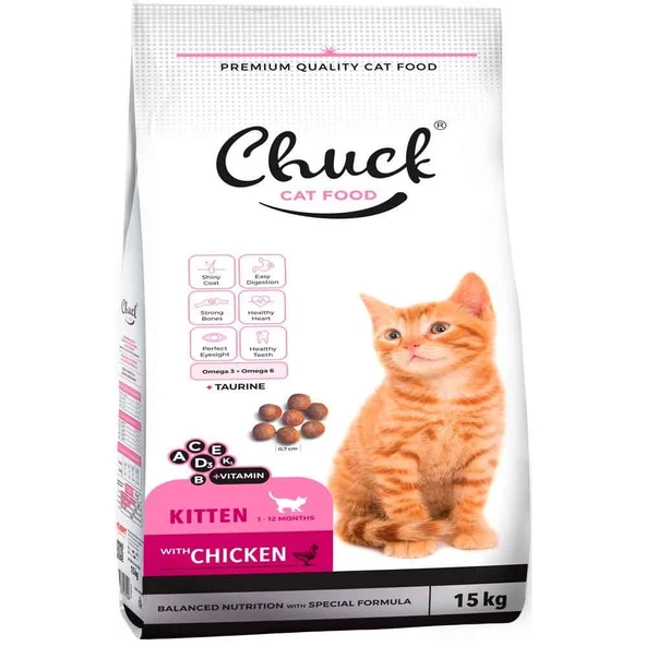Chuck Yavru Kedi Maması Tavuklu 15 Kg ürün görseli 1