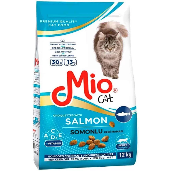 Mio Somon Balıklı Yetişkin Kedi Maması 12 Kg