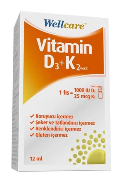 Wellcare Wellcare Vitamin D3 K2 12 ml