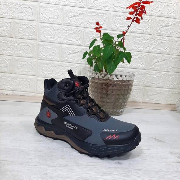 Lumberjack Burk Gri-Siyah Waterproof Outdor Erkek Bot - Resim 8