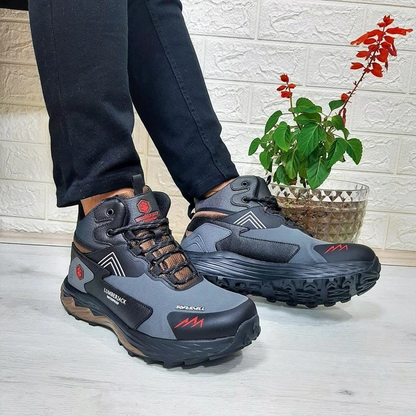 Lumberjack Burk Gri-Siyah Waterproof Outdor Erkek Bot