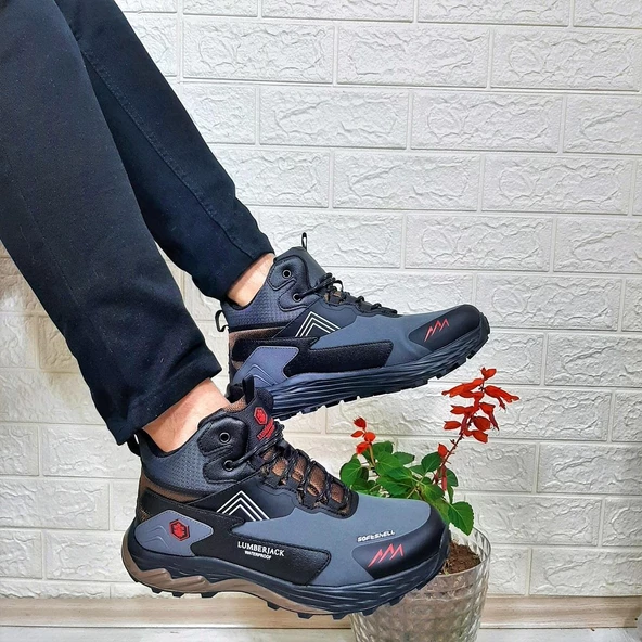 Lumberjack Burk Gri-Siyah Waterproof Outdor Erkek Bot - Resim 3