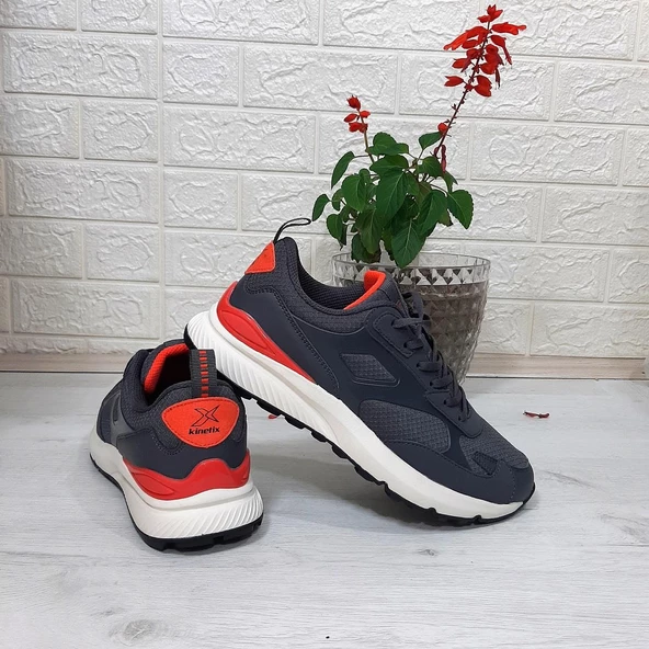 Kinetix Bret Koyu Gri Fuspetli Kaymaz Erkek Spor Ayakkabı - Resim 8