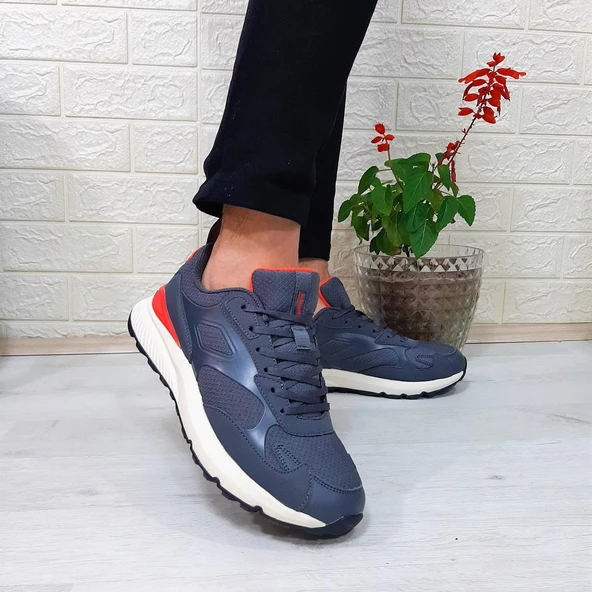 Kinetix Bret Koyu Gri Fuspetli Kaymaz Erkek Spor Ayakkabı - Resim 5