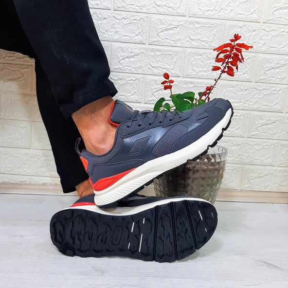 Kinetix Bret Koyu Gri Fuspetli Kaymaz Erkek Spor Ayakkabı - Resim 2