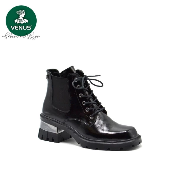 VENÜS 2353903K TOPUĞU METAL DETAYLI DERİ KADIN POSTAL BOT - 2