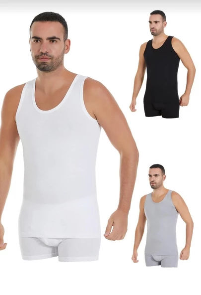 YILDIZ 72,73,74 ERKEK KARIŞIK MODAL LİKRALI ASKILI ATLET 12 ADET ürün görseli