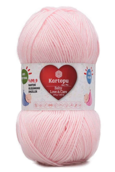 Kartopu Baby Love & Care  El Örgü İpi  | Pembe K751