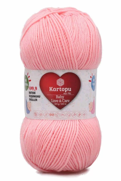 Kartopu Baby Love & Care  El Örgü İpi  | Gül Pembe K777