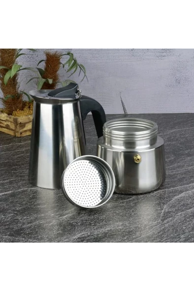 Tohana 4 Fincanlık Çelik Moka Cezve - THN75391 - 2