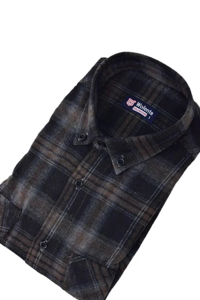 Erkek Pamuklu Kışlık Çift Cepli Kapaklı Gömlek BGL-ST03162 - Resim 5