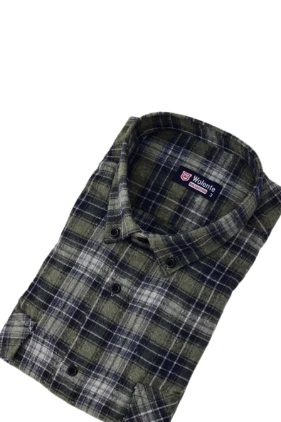 Erkek Pamuklu Kışlık Çift Cepli Kapaklı Gömlek BGL-ST03165 - 9