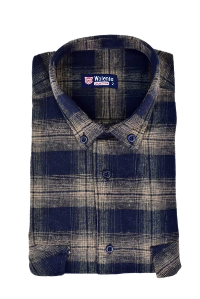 Erkek Pamuklu Kışlık Çift Cepli Kapaklı Gömlek BGL-ST03167 - Resim 4