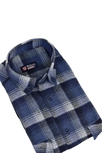 Erkek Pamuklu Kışlık Çift Cepli Kapaklı Gömlek BGL-ST03163 - Resim 12