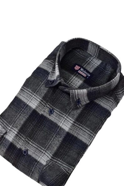 Erkek Pamuklu Kışlık Çift Cepli Kapaklı Gömlek BGL-ST03163 - Resim 4