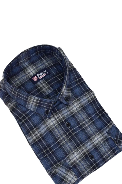 Erkek Pamuklu Kışlık Çift Cepli Kapaklı Gömlek BGL-ST03164 - Resim 10