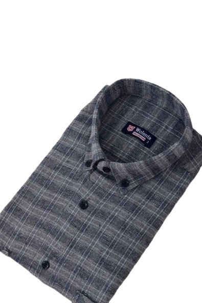 Erkek Pamuklu Kışlık Çift Cepli Kapaklı Gömlek BGL-ST03161 - Resim 4