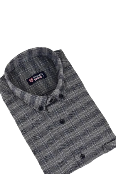 Erkek Pamuklu Kışlık Çift Cepli Kapaklı Gömlek BGL-ST03161 - Resim 3