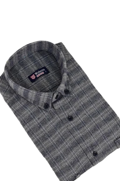 Erkek Pamuklu Kışlık Çift Cepli Kapaklı Gömlek BGL-ST03161 - Resim 6