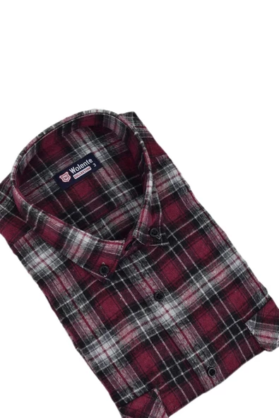 Erkek Pamuklu Kışlık Çift Cepli Kapaklı Gömlek BGL-ST03165 - 10