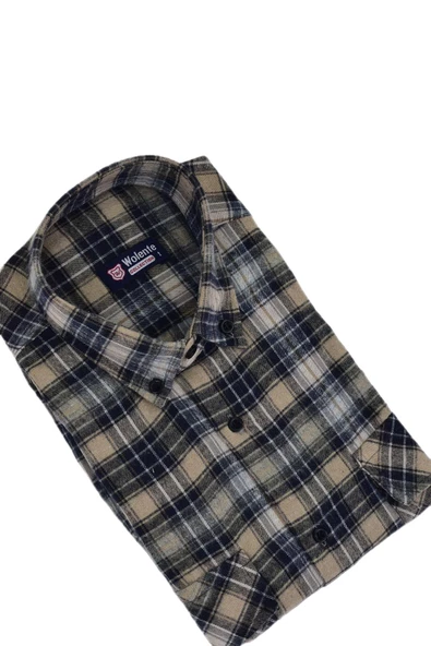 Erkek Pamuklu Kışlık Çift Cepli Kapaklı Gömlek BGL-ST03165 - 12