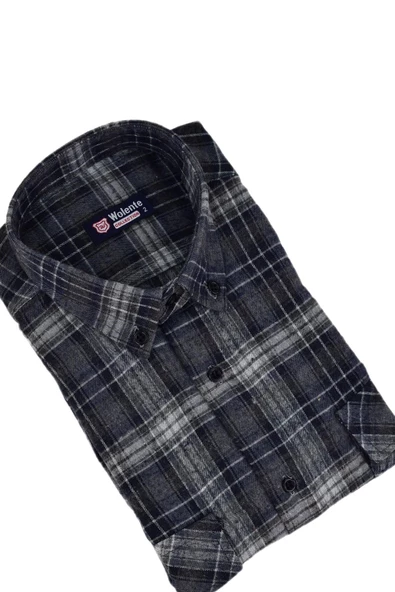 Erkek Pamuklu Kışlık Çift Cepli Kapaklı Gömlek BGL-ST03165 - 11