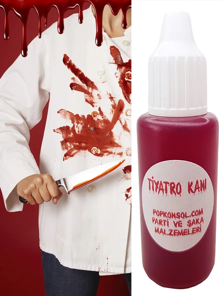 Vampir Kanı Ve Vampir Dişi Set Yapay Kan Parti Şaka Malzemesi Beyaz - Resim 4