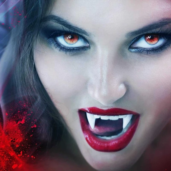 2 Adet Vampir Kanı 2 Adet Vampir Dişi Yapay Tiyatro Kanı Şaka Oyuncak Beyaz - Resim 4