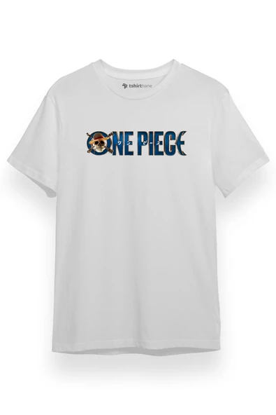 One Piece 2023 logo Beyaz Kısa kol Erkek Tshirt ürün görseli