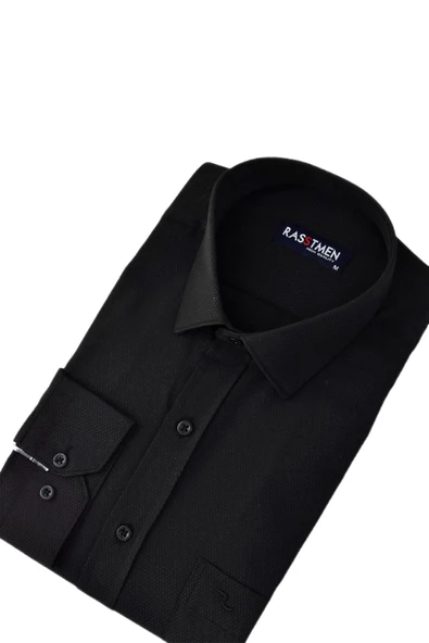 Erkek Klasik Uzun Kollu Armürlü Gömlek BGL-ST03259 - Resim 8