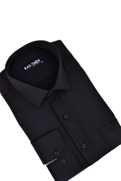 Erkek Klasik Uzun Kollu Armürlü Gömlek BGL-ST03259 - Resim 6