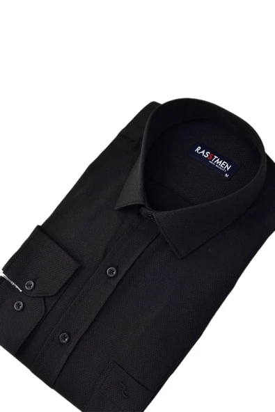 Erkek Klasik Uzun Kollu Armürlü Gömlek BGL-ST03259 - Resim 4