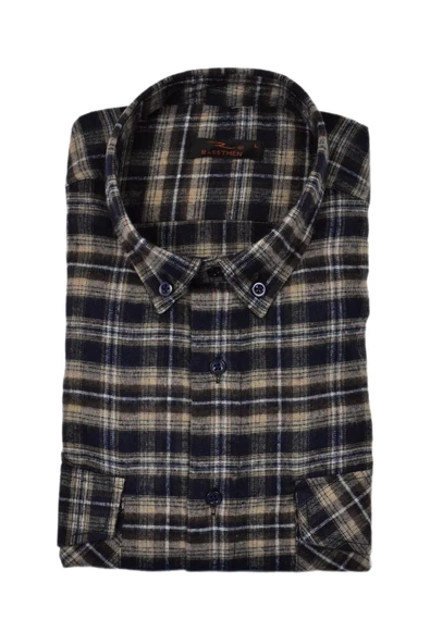 Erkek Pamuklu Kışlık Çift Cep Kapaklı Renk Gömlek BGL-ST03264 - Resim 2