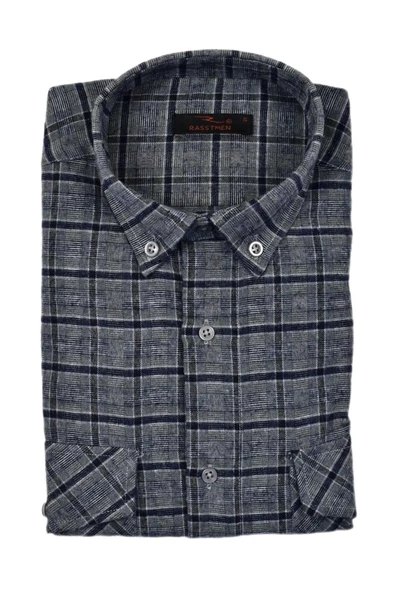 Erkek Pamuklu Kışlık Çift Cep Kapaklı Renk Gömlek BGL-ST03267 - Resim 3