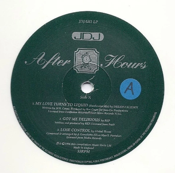After Hours - Deep House, House 2 x Beyaz Renk Vinly Plak alithestereo - 5