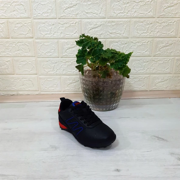 Jump 29143 Siyah-Kırmızı Erkek Çocuk Halı Saha Futbol Ayakkabı - 4