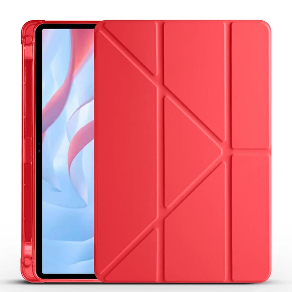 Honor X8 Pro 11.5' Kılıf Tri Folding Kalem Bölmeli Standlı Kılıf - 3