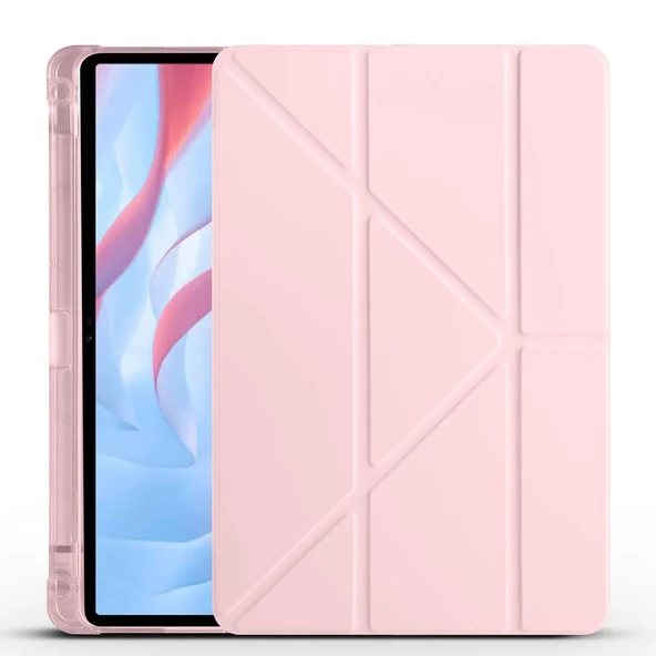 Honor X8 Pro 11.5' Kılıf Tri Folding Kalem Bölmeli Standlı Kılıf - 5