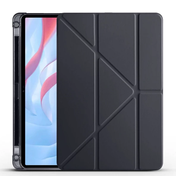 Honor X8 Pro 11.5' Kılıf Tri Folding Kalem Bölmeli Standlı Kılıf - 4