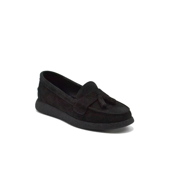 VENÜS 23075604K PÜSKÜLLÜ NUBUK LOAFER DERİ KADIN AYAKKABI - 2