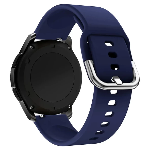 Huawei Watch GT4 41mm / Üniversal-Garmin-Mibro-Vivo Akıllı Saat 18mm Kordon Silikon Bileklik Kopçaklı Kordon BHR - 7