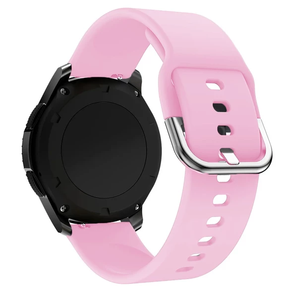 Huawei Watch GT4 41mm / Üniversal-Garmin-Mibro-Vivo Akıllı Saat 18mm Kordon Silikon Bileklik Kopçaklı Kordon BHR - 11